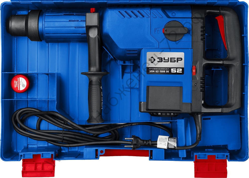 ЗУБР 52 мм, 1500 Вт, перфоратор SDS-Max, Профессионал (ЗПМ-52-1500 ЭК)