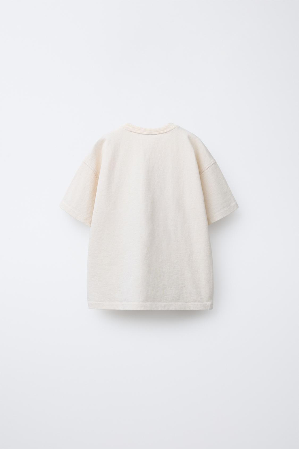 ZARA ФУТБОЛКА С ПРИНТОМ «УТКА», СЛОНОВАЯ КОСТЬ