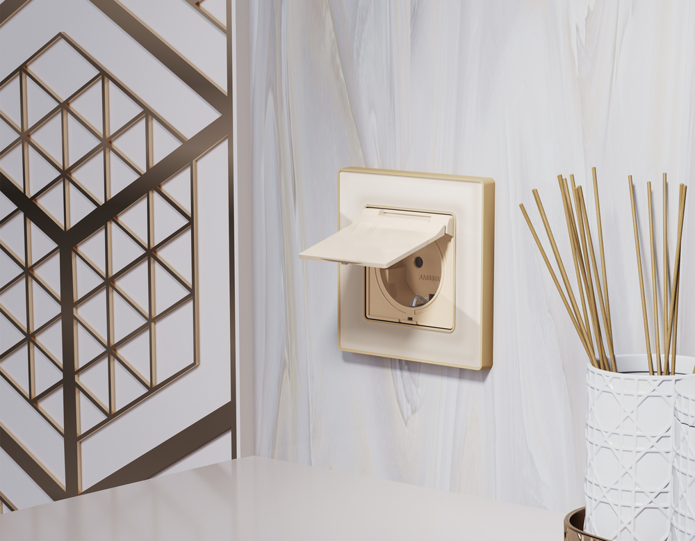 AF580342 Рамка ALFA Arctic (Бежевый Стекло органическое/Шампань) 2-ая