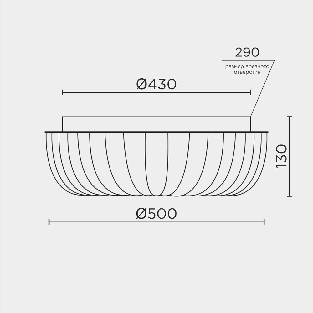 Потолочный светодиодный cветильник LED4U L1115-500 GD