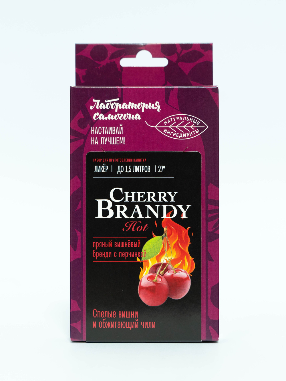 Cherry Brandy HOT Ликер, ликер 1 шт / Лаборатория самогона (Подарок, Выгодная упаковка)