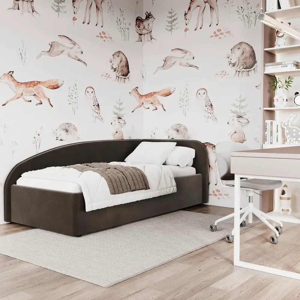 Кровать Элис 90х200 Шоколадный Правый Угол