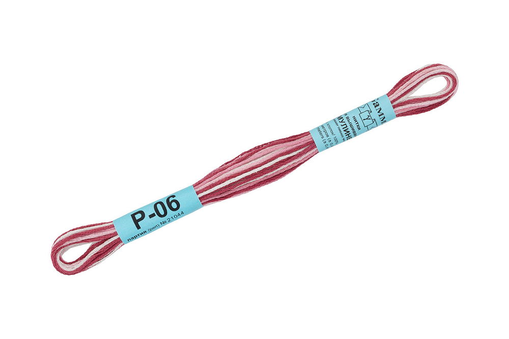 Мулине "Gamma" меланж, 8 м, 100% хлопок, № Р-06
