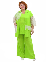 Жакет-рубашка с кружевом Лайм