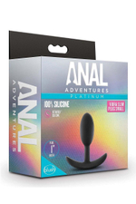 Черный анальный стимулятор Vibra Slim Plug Small - 8,8 см. (Цвет: черный)