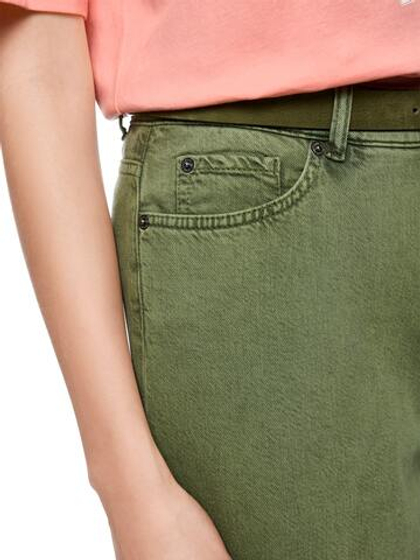 Marc Cain Джинсы уороченные с бахромой по низу