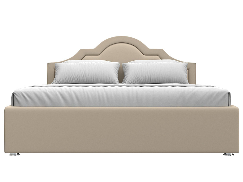 Кровать интерьерная Афина 160, Бежевый, Экокожа, 28511