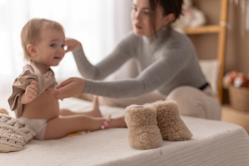 Детские пинетки из натуральной овчины