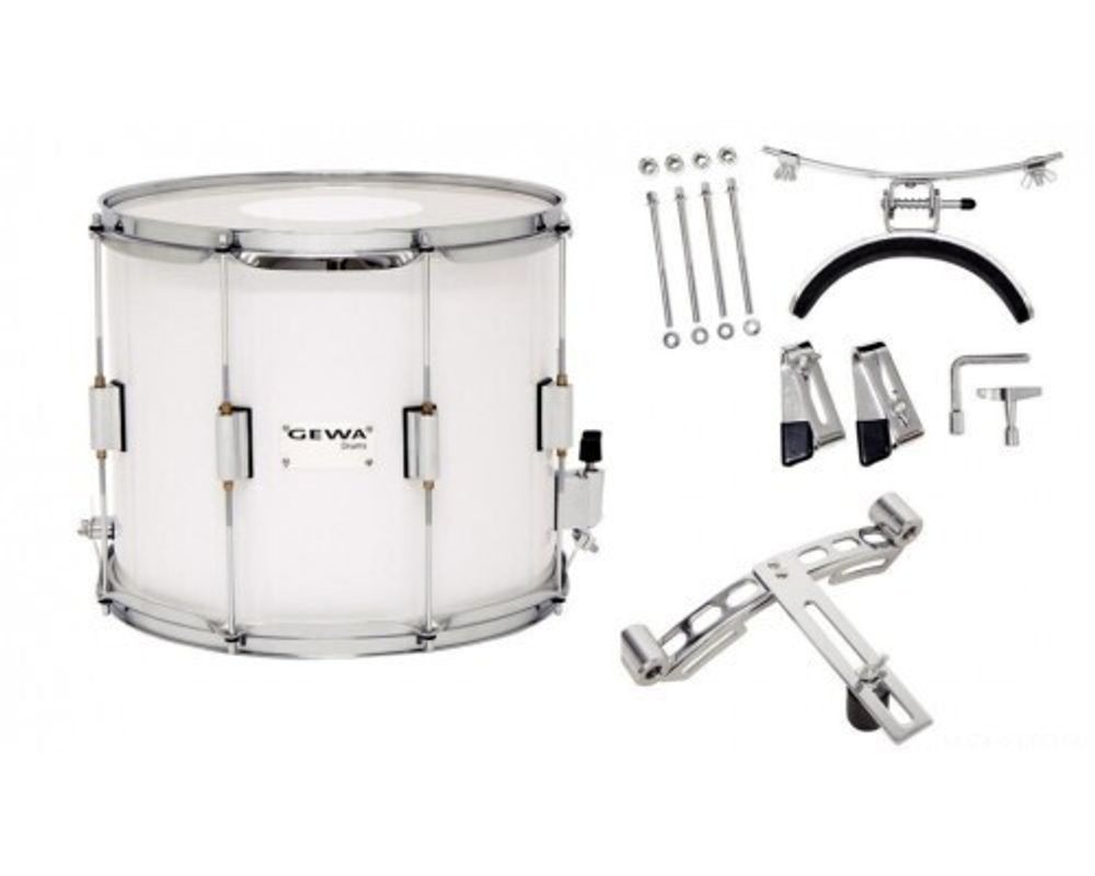 Маршевый парадный барабан GEWA Marching Parade Drum Birch White Chrome 14x12&quot;