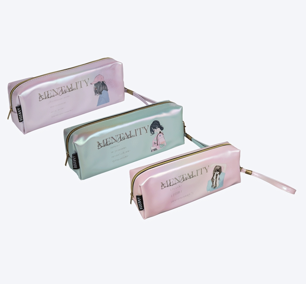 Пенал-косметичка 21,5x8x5 см, ассорти "Mentality" (deVENTE)