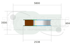 Детская горка Заря H=950 Г046 для игровых площадок