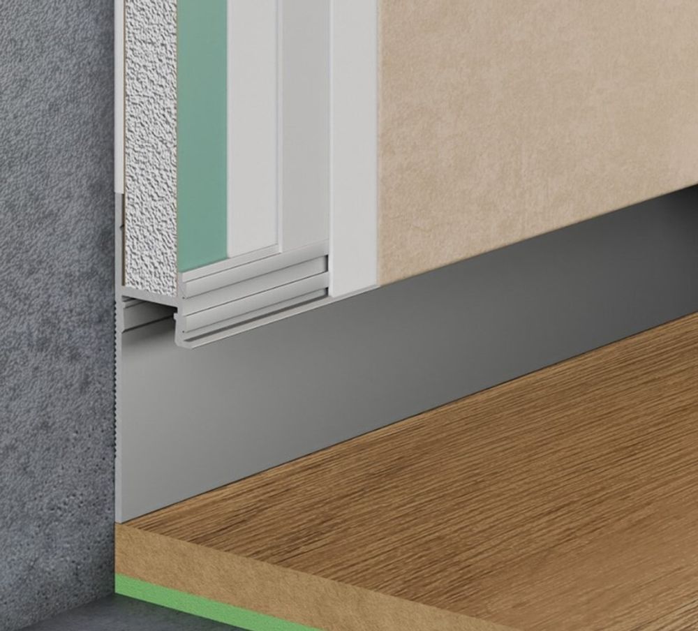 Теневой плинтус скрытого монтажа Pro Design 7209 анодированный, 2700x17,5x52 мм