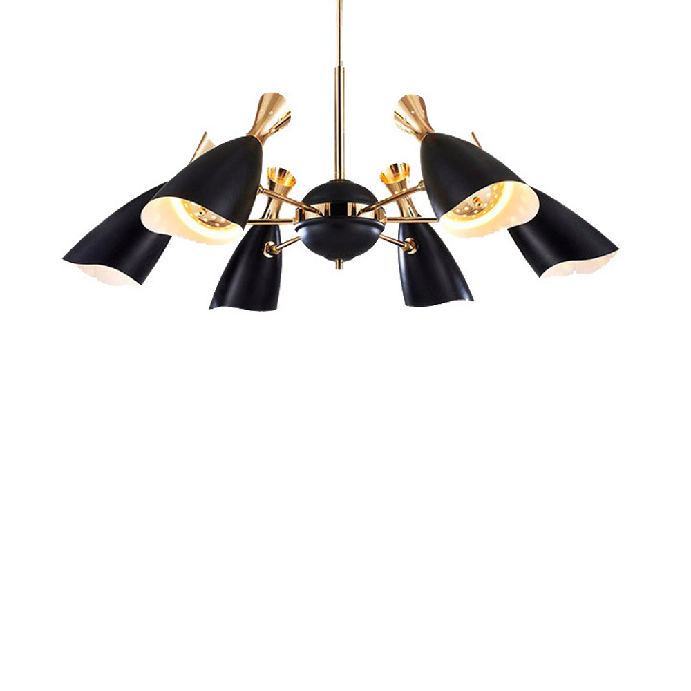 Ceiling design lamp  Duke by Delightfull (6 lampshades,  Black)