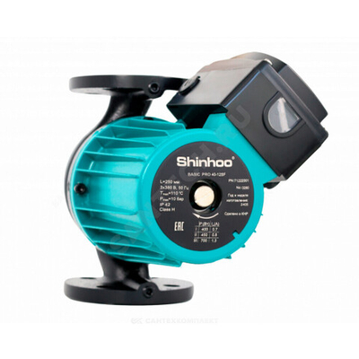 Насос циркуляционный с мокрым ротором BASIC PRO 50-20F PN10 1х230В/50 Гц Shinhoo 71241009