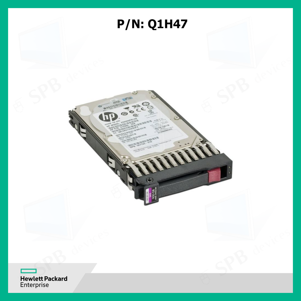 Жесткий диск HP HDD 900GB SAS 12GBPS 15K SC G10 2.5 Q1H47A, 873371-001