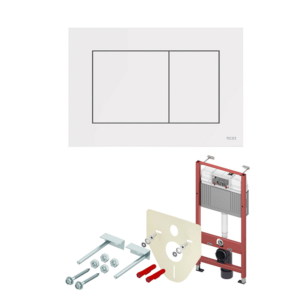 Инсталляция для установки подвесного унитаза TECE с панелью смыва TECEnow 2.0 (белый матовый)