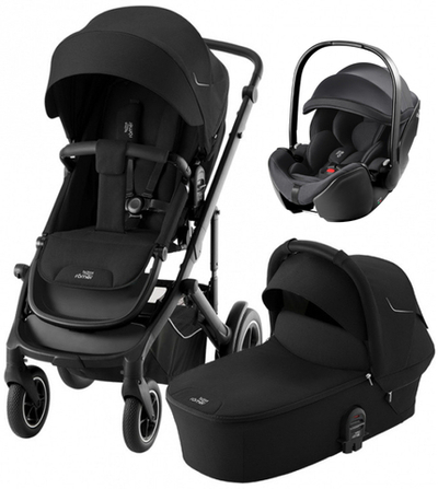 Коляска 3 в 1 Britax Roemer Smile 5Z и автокресло Baby-Safe Pro Classic Deep Black Space Black