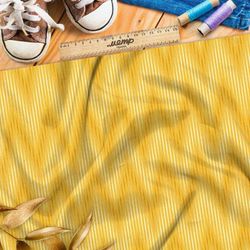 Ткань бязь жёлтые зигзаги в полоску