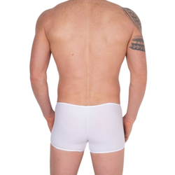 Мужские трусы боксеры белые с красно-белой вставкой Cosmos Colors FC30_RW