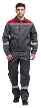 Костюм "Тимбер" брюки (серый/красный)