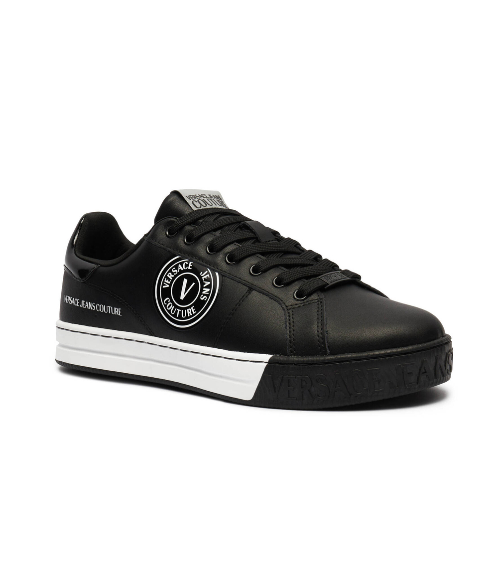 Кожаные кроссовки Versace Jeans Couture - черный(77YA3SK1ZP333)