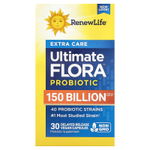 Renew Life, Extra Care, пробиотик Ultimate Flora™, 30 веганских капсул с отсроченным высвобождением