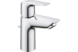 Смеситель для раковины Grohe BauEdge с ограничителем температуры и рычажным донным клапаном, размер S, хром 23328001