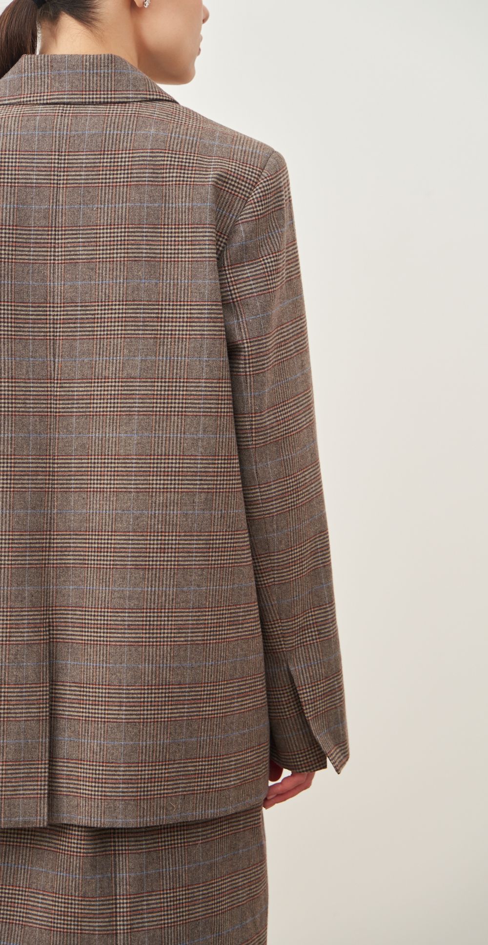 ПИДЖАК В КЛЕТКУ СЕРО-БЕЖЕВЫЙ|ОРАНЖЕВЫЙ