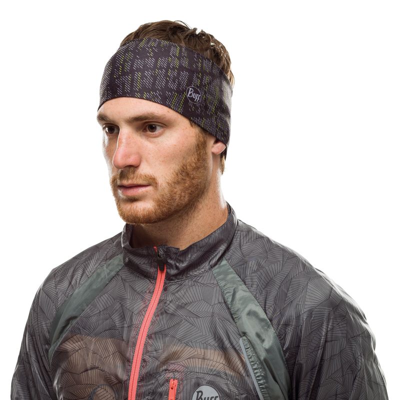 Повязка на голову спортивная Buff Headband CoolNet Throwies Black Фото 2