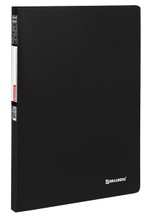 Папка А4 с 10 вкладышами 0,5мм. "Office" черная (BRAUBERG)