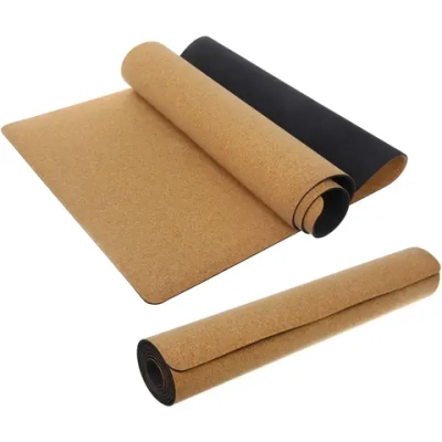 Коврик для йоги 183*61*0,5 см «Сила духа» каучук+пробковое волокно