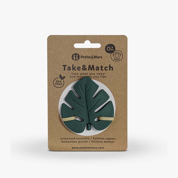 Damaq qaşıyıcı\PETITE&amp;MARS Silicone teether TAKE&amp;MATCH Misty Green 0m+
