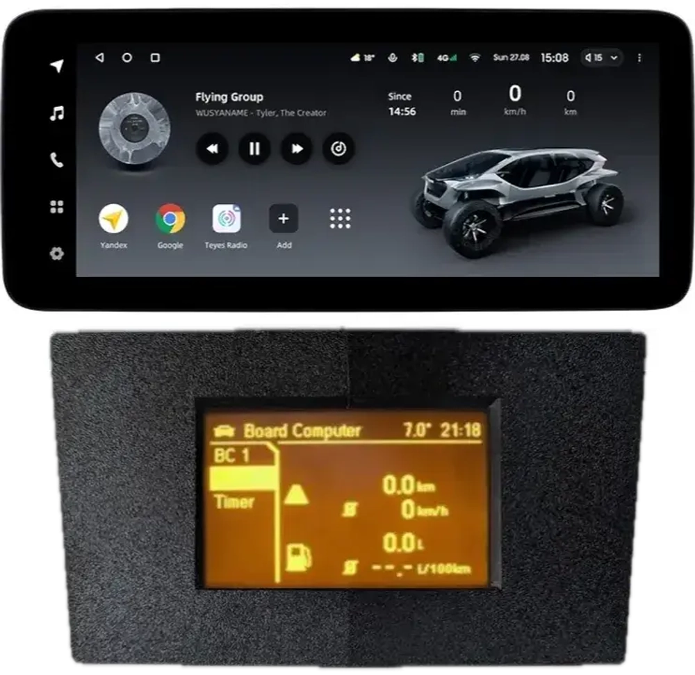 Магнитола для Opel Astra H (перенос БК вниз, черная) - Teyes LUX ONE 360 монитор 12.3" 2K QLED на Android 10, 6Гб+128Гб, CarPlay, 4G SIM-слот, 4 камеры в комплекте