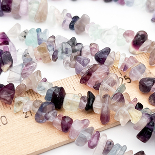 Флюорит бусины, крошка 4-8 мм, цена за нить 38 см