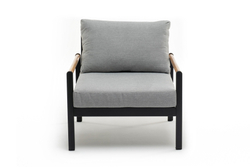 Кресло из алюминия MAYA темный графит