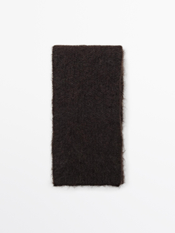 Massimo Dutti Шарф из тонкой смесовой шерсти, коричневый