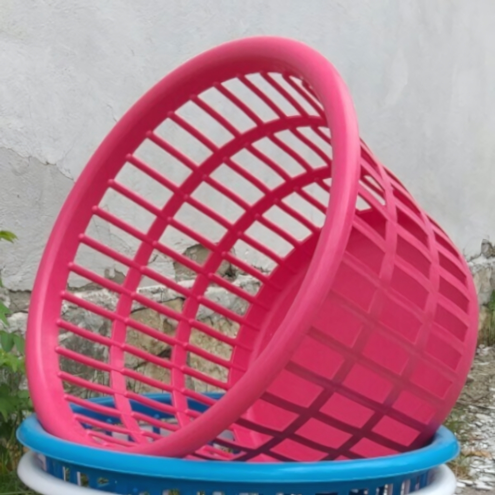 Корзина пластиковая круглая 35 литров цвет в ассортименте