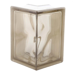 Купить Угловой волна  стеклоблок бронза окраска в массе Vitrablok   19x13x13x8