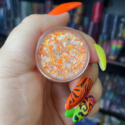 Крем-блестки LENA PANTERA оранжевый неон 10 гр
