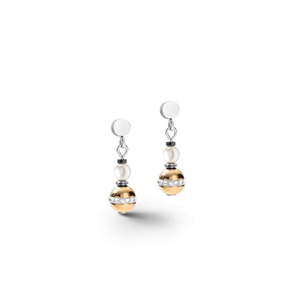 Серьги Coeur de Lion Grey-Gold 5049/21-1216