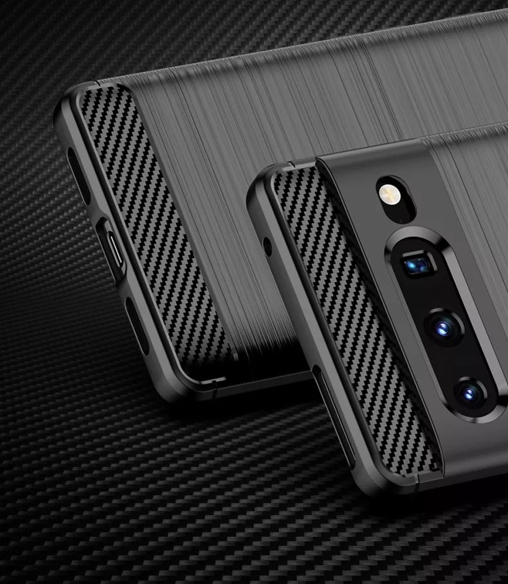 Мягкий защитный чехол для смартфона Google Pixel 7 Pro, серия Carbon от Caseport