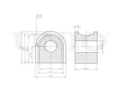 Втулка переднего стабилизатора UNIO RMP-10054