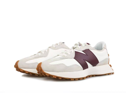 New Balance 327 White Dark Red
