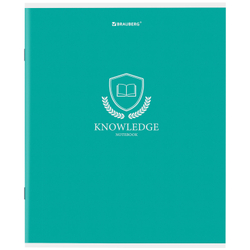 Тетрадь А5, 80 л., BRAUBERG, скоба, клетка, обложка картон, "Knowledge", 404409