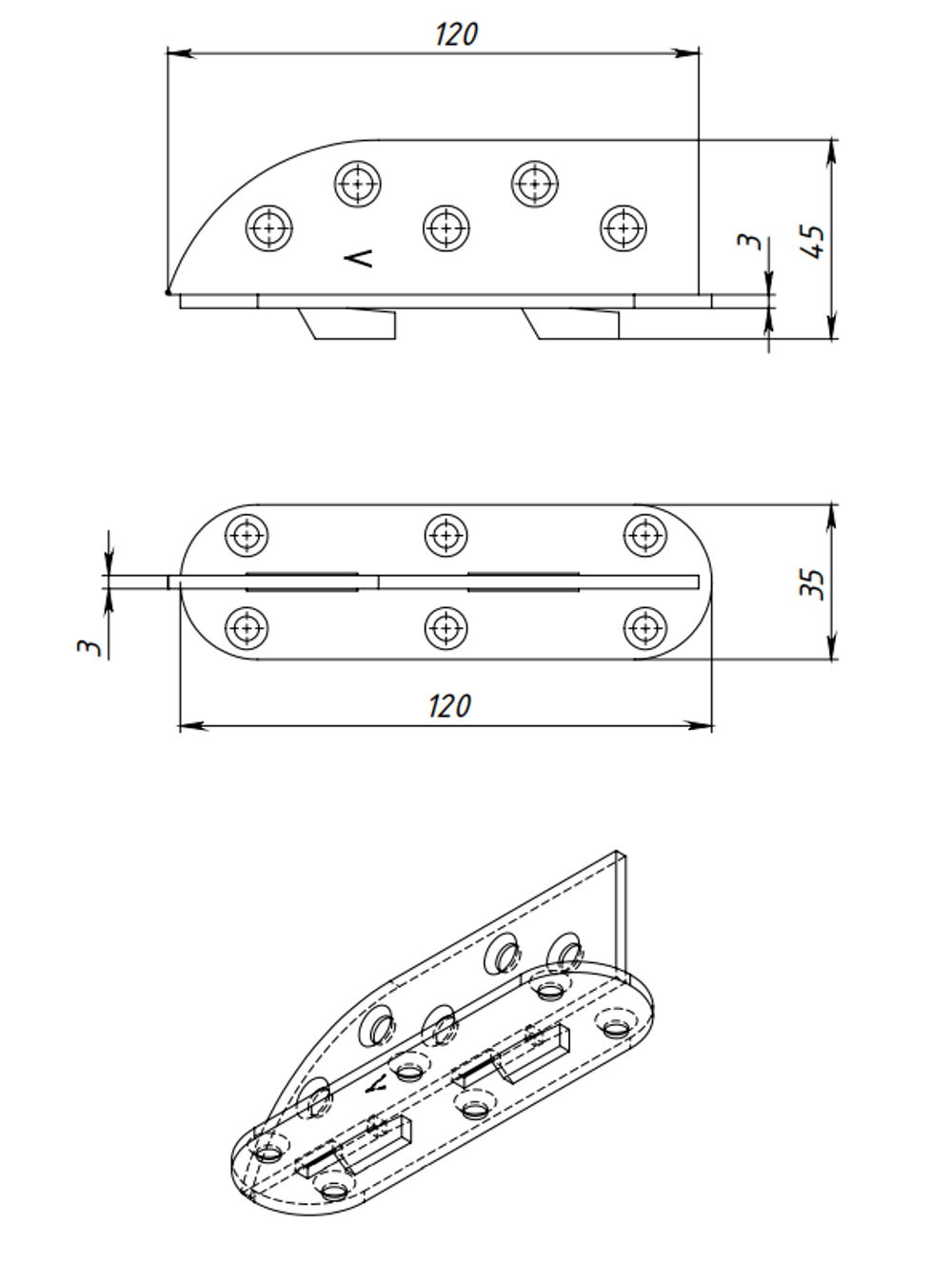 СТЯЖКА КРОВАТНАЯ МЕТАЛЛИСТ ЦИНК ЛЕВАЯ