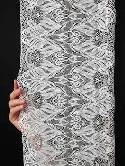 03-294 ОПТ Кружево эластичное 24 см, белый 001