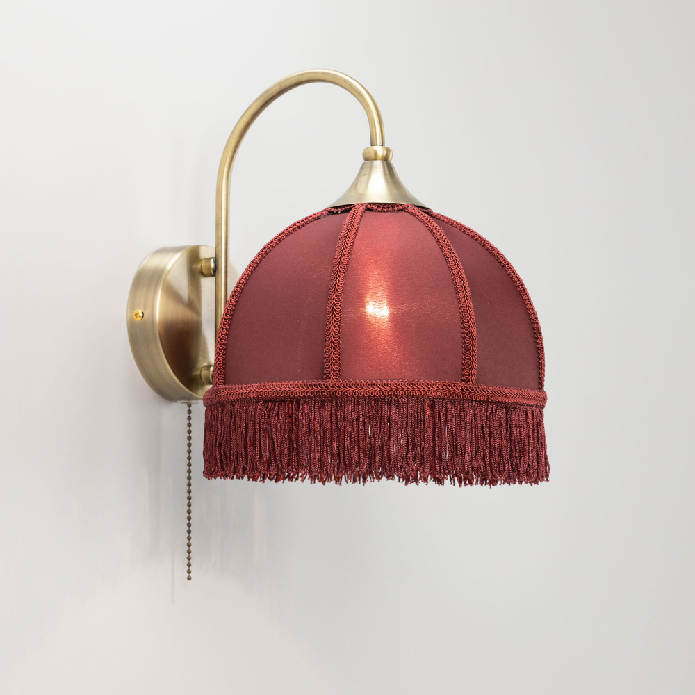 Citilux Базель CL407313 Бра с бордовым абажуром и выключателем