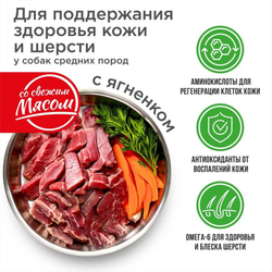 Корм сухой для взрослых собак породы Австралийская овчарка, с ягненком, 12 кг, QUATTRO