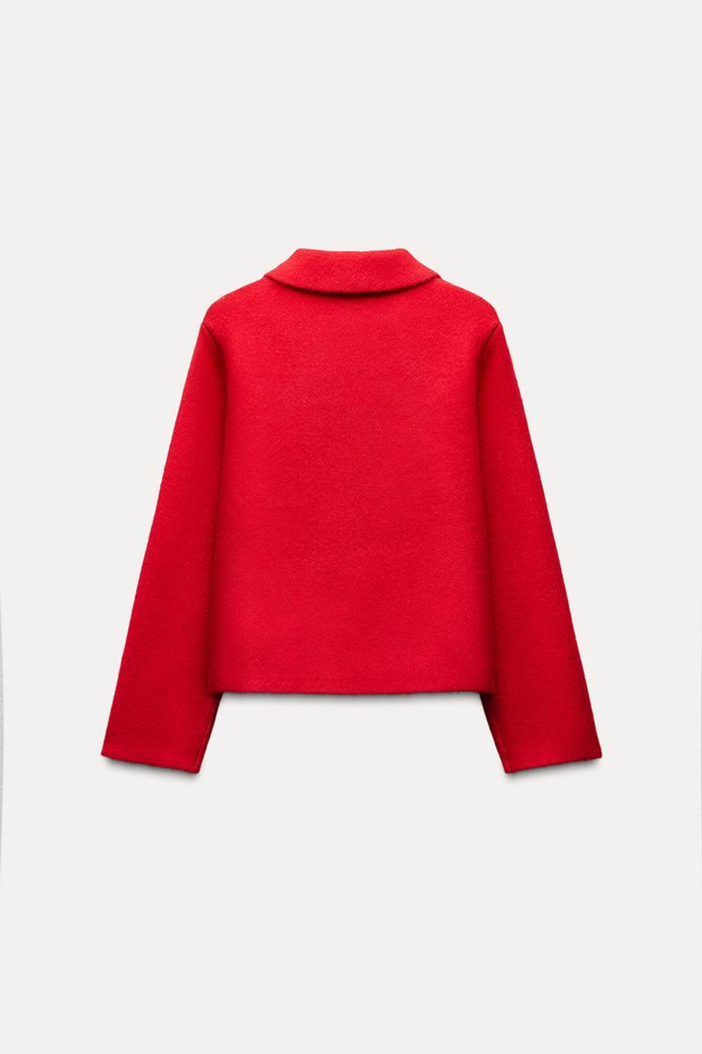 ZARA ОДНОТОННЫЙ КАРДИГАН, КРАСНЫЙ