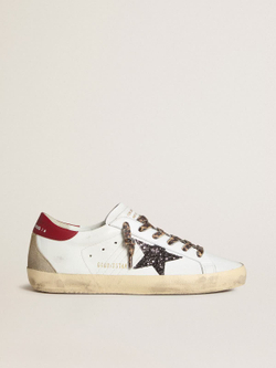 Super Star in nappa with glitter star and red nappa heel tab